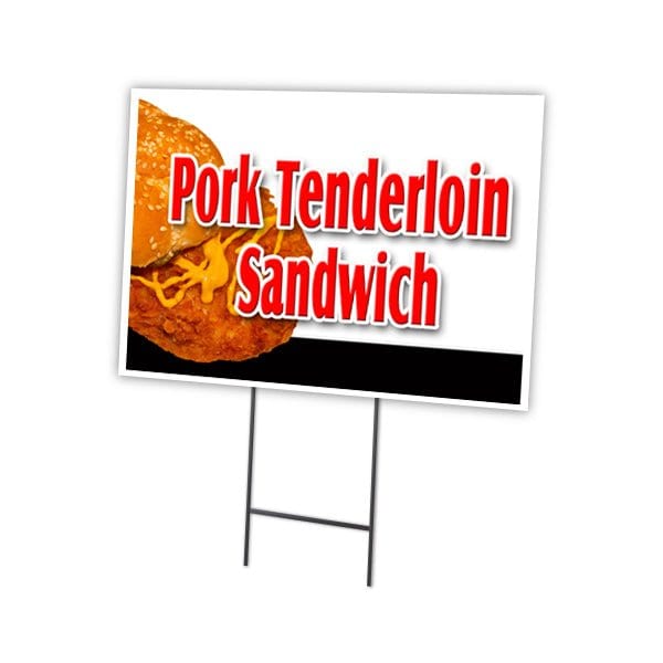 Signmission Pork Tender Sandwi Yard Sign & Stake outdoor plastic coroplast window, C-2436 Pork Tender Sandwi C-2436 Pork Tender Sandwi - main